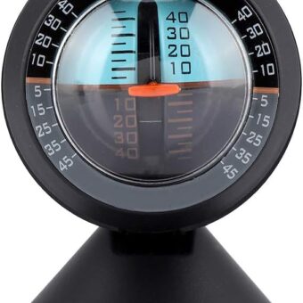 Tbest Car Inclinometer,Car Vehicle Inclinometer Slope Indicator Meter Level Tilt Gauge Road Safety Instrument