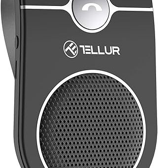 TELLUR CK-B1 Bluetooth Car Speakerphone, Handsfree for Car, Motion Sensor for Auto On/Off, Echo and Noise Suppression Microphone, Siri and Google, Bluetooth Car kit for Cell...