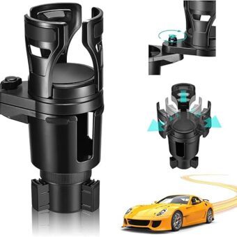 THIS HILL Cup Holder Expander for Car, Upgrade 2 in 1 Car Cup Holder Extender with 360° Rotating & Locking Function,All Purpose Car Cup with Adjustable Base, Suitable for Large...