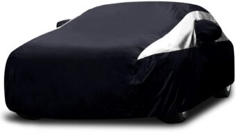 Titan Premium Multi-Layer PEVA Car Cover for Sedans 186-202". Waterproof, UV Protection, Anti-Scratch Protective Lining, Driver-Side Zippered Opening. Fits Camry, Accord and More.