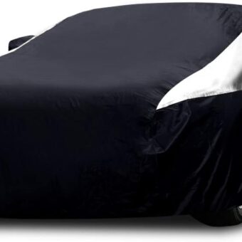 Titan Premium Multi-Layer PEVA Car Cover for Sedans 186-202". Waterproof, UV Protection, Anti-Scratch Protective Lining, Driver-Side Zippered Opening. Fits Camry, Accord and More.