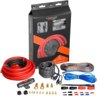 TOPSTRONGGEAR 4 Gauge Amp Kit True 4 AWG Amplifier Installation Wiring Amp Kit Install Cables Car Audio Wire