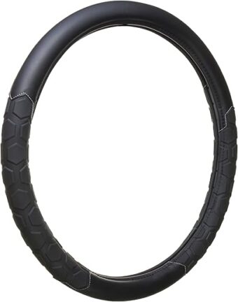 Truck Tuff™ Heavy-Duty Truck Steering Wheel Cover, Anti-Slip, Molded Grips - Car, Truck, SUV Accessories, Universal Fit for 15” to 16” Steering Wheels - (Black)