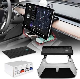 Under Screen Storage Organizer Model 3/Y Magnetic Center Console Organizer - Compatible with Tesla Model 3 2023-2017 Model Y Accessories 2024-2020 [Not fit 2024 Model 3 Highland]