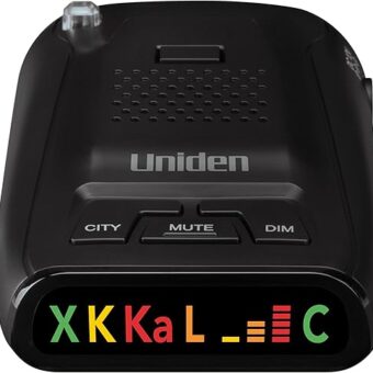 Uniden DFR1 Long Range Laser and Radar Detection, 360° Protection, City and Highway Modes, Easy-to-Read Color Icon Display with Signal Strength Meter Bars,Black