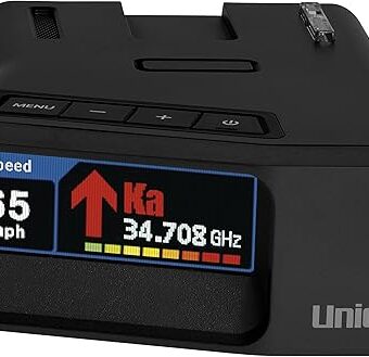 Uniden R7 EXTREME LONG RANGE Laser/Radar Detector, Built-in GPS, Real-Time Alerts, Dual-Antennas Front & Rear w/Directional Arrows, Voice Alerts, Red Light and Speed Camera Alerts