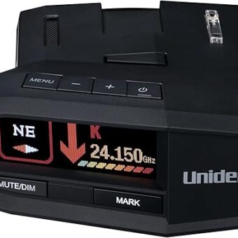 UNIDEN R8 Extreme Long-Range Radar/Laser Detector, Dual-Antennas Front & Rear Detection w/Directional Arrows, Built-in GPS w/Real-Time Alerts, Voice Alerts, Red Light Camera and...