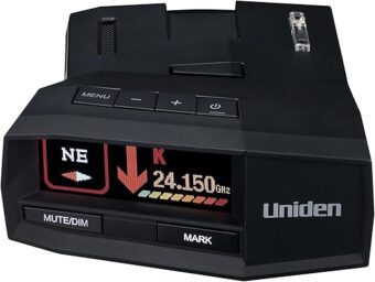 UNIDEN R8 Extreme Long-Range Radar/Laser Detector, Dual-Antennas Front & Rear Detection w/Directional Arrows, Built-in GPS w/Real-Time Alerts, Voice Alerts, Red Light Camera and...