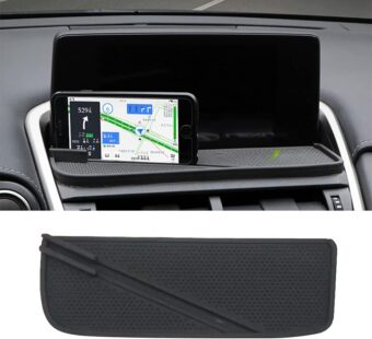 Updated Car Dashboard Phone GPS Navigation Anti-Slip Mat Pads Phone Mount Non-Slide Silicone Rubber Mat Fit for Lexus NX200 NX300 NX300h 2018 2019 2020 2021,black