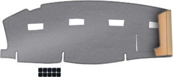 Upgrade Dacron Dashboard Cover Fit for 2006-2009 Do-dge Ram 1500/ Ram 2500/ Ram 3500 Effective Anti Glare, Reduce Reflection, Sun Protection, Dust Proof, UV-Proof -Grey