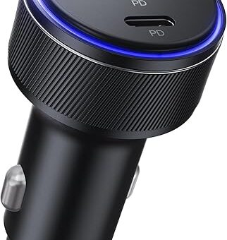 USB-C Car Charger, 3-Port 90W Fast Car Charger, Dual USB-C & USB-A Car Power Adapter, PD3.0 & QC3.0 Fast Charging for iPhone 15/14/13 Pro Max, iPad, MacBook and More