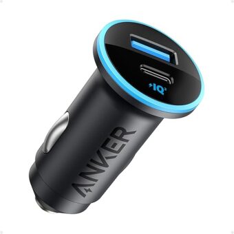 USB C Car Charger Adapter, Anker 52.5W Cigarette Lighter USB Charger, 323 Anker Car Charger with 30W PowerIQ 3.0 Fast Charging for iPhone 15/15 Plus/15 Pro/15 Pro Max, Galaxy...