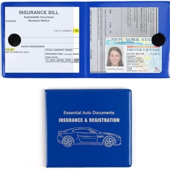 UYYE Auto Car Essential, Car Registration and Insurance Card Documents Holder2-Pack,Car Interior Accessories for Car,Truck,SUV and Other Vehicle, Case Wallet for Car Documents...