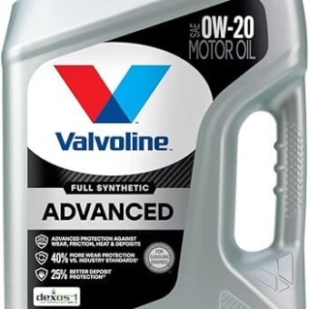 Valvoline Advanced Full Synthetic SAE 0W-20 Motor Oil 5 QT