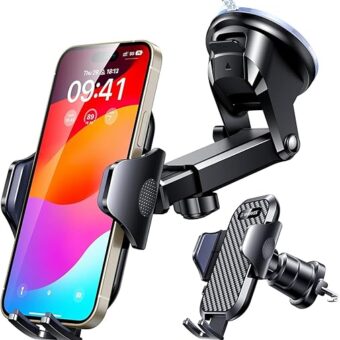 VANMASS 【2024 Newest & Strongest Military-Grade Cert Car Phone Holder Mount【Over 60LBS Suction】 Dashboard Windshield Cell Automobile Cradles Truck Hook Vent for iPhone 15 Pro...