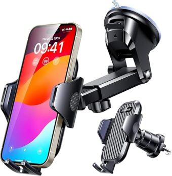 VANMASS 【2024 Newest & Strongest Military-Grade Cert Car Phone Holder Mount【Over 60LBS Suction】 Dashboard Windshield Cell Automobile Cradles Truck Hook Vent for iPhone 15 Pro...