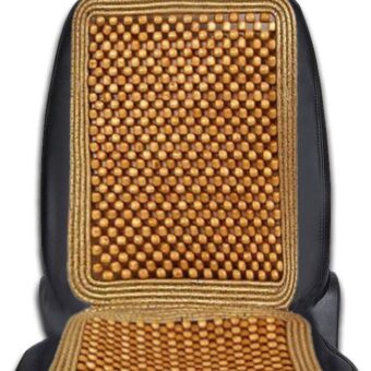 VaygWay Wood Beaded Comfort Seat Cushion Seat Cover – Wooden Beaded Car Seat Cover – Natural Wood Double Strung Beads – Massage Comfort Cover Car Seat – Universal SUV Auto...