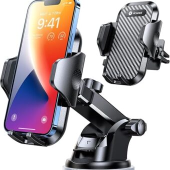 VICSEED Car Phone Holder Mount, [True Strongest Suction & Military-Grade] Dashboard Windshield Vent Universal Cellphone Truck Boat Stand Heavy Duty for iPhone, Samsung, Google,...