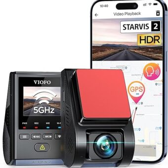 VIOFO Dash Cam A119 Mini 2, STARVIS 2 Sensor, 2K 60fps/HDR 30fps Voice Control Car Dash Camera with 5GHz Wi-Fi GPS, Night Vision 2.0, 24H Parking Mode, Supercapacitor, Support...