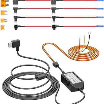 VIOFO HK4 Hardwire Kit with 8pcs Full Set Circuit Fuse Tap, Type-C Port, for A119MINI /A119MINI 2 /A229 Duo&Plus&PRO /T130 /WM1 /A139 /A139Pro Dash Cam