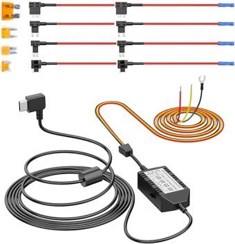 VIOFO HK4 Hardwire Kit with 8pcs Full Set Circuit Fuse Tap, Type-C Port, for A119MINI /A119MINI 2 /A229 Duo&Plus&PRO /T130 /WM1 /A139 /A139Pro Dash Cam