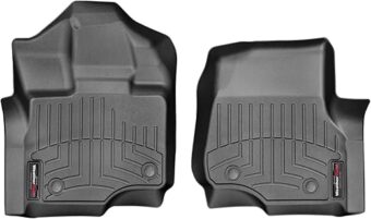 WeatherTech Custom Fit FloorLiners for Ford F-150, F-150 Raptor, F-150 Lightning - 1st Row (446971), Black