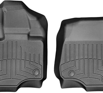 WeatherTech Custom Fit FloorLiners for Ford F-150, F-150 Raptor, F-150 Lightning - 1st Row (446971), Black