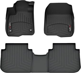 WeatherTech Custom Fit FloorLiners for Honda CR-V, CR-V Hybrid - 1st & 2nd Row (441780-1-2), Black