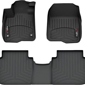 WeatherTech Custom Fit FloorLiners for Honda CR-V, CR-V Hybrid - 1st & 2nd Row (441780-1-2), Black