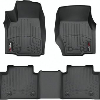 WeatherTech Custom Fit FloorLiners for Jeep Grand Cherokee (WL) - 1st & 2nd Row (4417821-4416965), Black