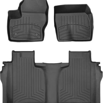 WeatherTech FloorLiner HP Custom Fit Floor Mats for Silverado 1500 LTD, 2500HD/3500HD, 1500 Sierra 1500, 1500 Limited (CrewCab, Bucket Seats), 2500HD/3500HD, 1st Row & 2nd Row...