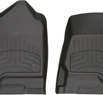 WeatherTech FloorLiner HP Custom Fit Floor Mats for Silverado 2500HD/3500HD, Suburban, Tahoe, Sierra 2500HD/3500HD, Sierra 1500 Limited, Yukon - 1st Row (446071IM), Black