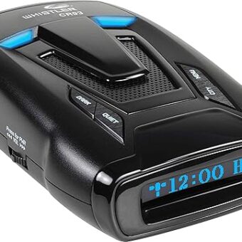 Whistler CR93 High Performance Laser Radar Detector: 360 Degree Protection, Bilingual Voice Alerts, and Internal GPS , Black