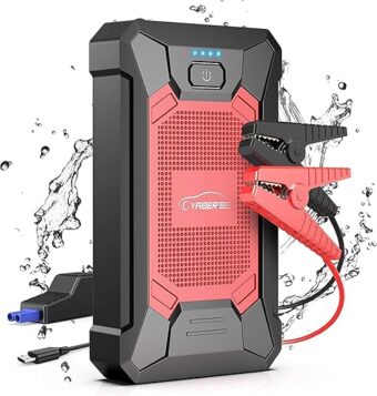 YABER Car Battery Jump Starter 2000A Portable Car Jump Starter Battery Pack (7.0L Gas/5.5L Diesel) 12V Jump Box Car Battery Jumper Starter with Smart Safety Jumper Cables, LED...