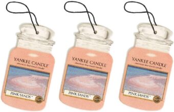 Yankee Candle Car Jar Pink Sands Air Freshener(Set of 3)