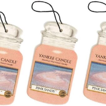 Yankee Candle Car Jar Pink Sands Air Freshener(Set of 3)