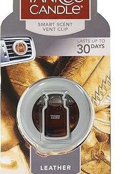 Yankee Candle Company CAR HW LEATHER, Smart Scent Vent Clip, Brown