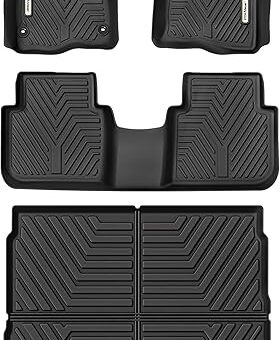 YITAMOTOR Floor Mats & Cargo Liner Fit for Honda CR-V 2025 2024 2023, All Weather TPE Custom Fit CRV Hybrid Floor Liners with Cargo Mat Full Set