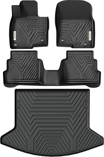 YITAMOTOR Floor Mats & Cargo Mats Set Fits for Mazda CX-5 2017-2021, Custom Fit TPE All Weather Mazda CX-5 CX5 Floor Liners Set