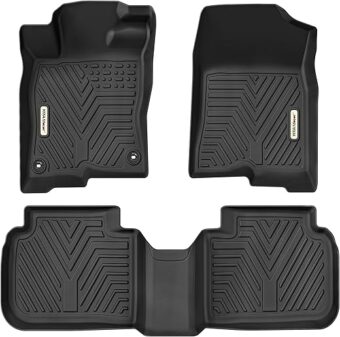 YITAMOTOR Floor Mats Fit for 2022-2025 Honda Civic All Weather Car Liners 1st & 2nd Row Set, TPE All-Weather Civic Floor Liners (Not for Coupe Models)