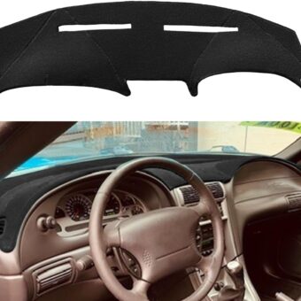 Yiz Dash Cover Mat for 1998-2004 Ford Mustang Dashboard Pad Carpet (Black) J136