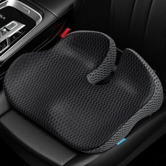 ZIKEE Wedge Car Seat Cushion for Driving, Innovative Seat Cushion with Honeycomb Gel & Memory Foam for Enhanced Breathability & Support, Car Cushions for Hip Pain Relief,...