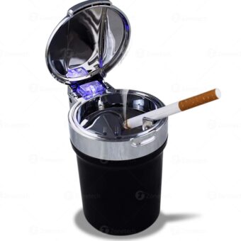 Zone Tech Car Smokeless Ash Tray Blue LED Cool Light Indicator Travel Auto Cigarette Odor Remover Smoke Diffuser