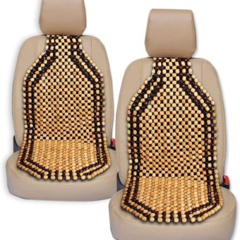 Zone Tech Wood Beaded Seat Cushion 2-Pack Premium Quality Car Massaging Double Strung Wood Beaded Seat Cushion for Stress Free all Day