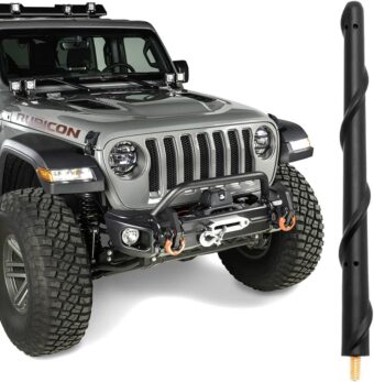 BASIKER Antenna for Jeep Wrangler Gladiator JL JK JT Rubicon Sahara 2007-2024, Short Jeep Wrangler Unlimited Sport 4xe Willys Mojave Antenna Replacement, 7 Inch Jeep Wrangler...