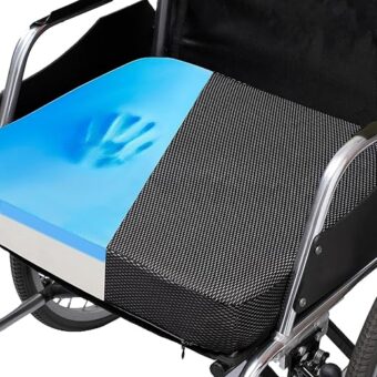 CYLEN Ifoam Gel Infused Memory Foam Layer Wheelchair Cushion - Seat Cushion for Wheelchair-Office Chair, Kitchen Chair, Car Seats-Pressure Sore and tailbone Pain Relief-High...