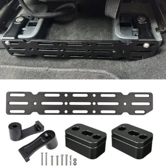 Front Multi Mount Bracket with Seat Spacers,Billet Aluminium Molle Storage Panel Front Recline Seat Lift Kit for Ford Bronco Offroad 2/4 Door 2021-2023