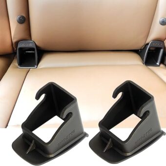 ISOFIX Interface Belt Latch Guide, 2 Pcs Car Seat ISOFIX Interface Buckle Fixed Guide Groove Car Seat Bracket Connector, Black