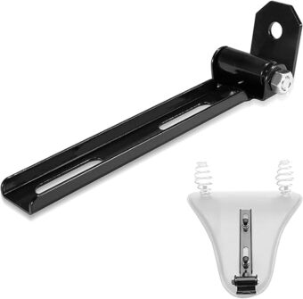 PSLER Motorcycle Universal Solo Seat Mounting Front Bar with Swivel Bracket for Bobbers & Choppers, Black