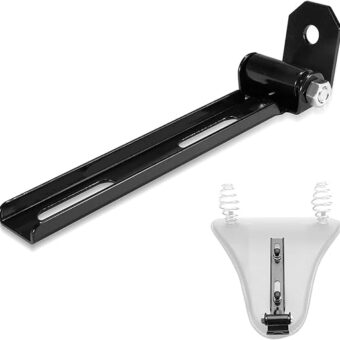 PSLER Motorcycle Universal Solo Seat Mounting Front Bar with Swivel Bracket for Bobbers & Choppers, Black